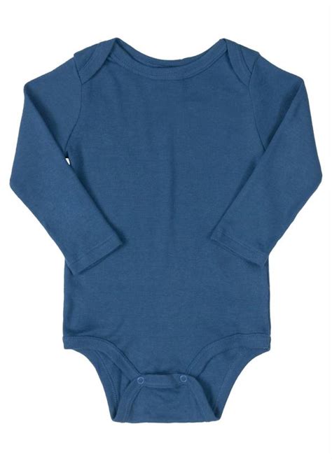 Body Infantil Manga Longa Em Ribana Azul Quimby