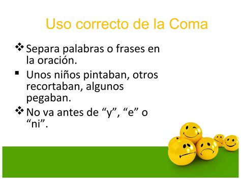 Uso Correcto De La Coma Y El Punto Ppt