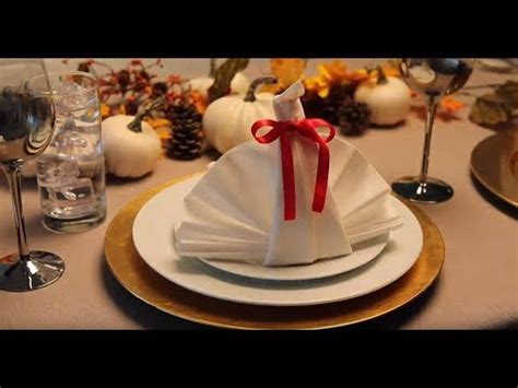 Turkey Feather Napkin Fold YouTube