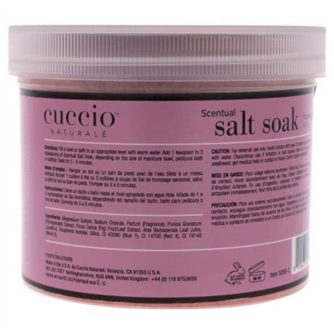 Luxury Spa Scentual Salt Soak Pomegranate And Fig By Cuccio Naturale