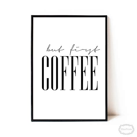 But First Coffee Print Printable Wall Art Printable Wall Etsy