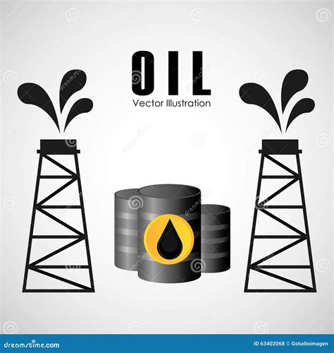 Projeto Da Indústria Petroleira Ilustração do Vetor Ilustração de