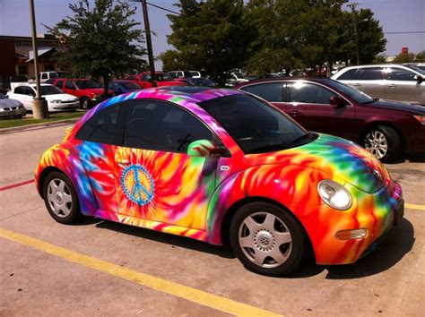 Tye Dye Peace Sign Vw Only Bug I Would Drive Awesome Paint Job Vw