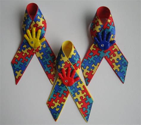 Autism Awareness Ribbon Pins Set Of 3