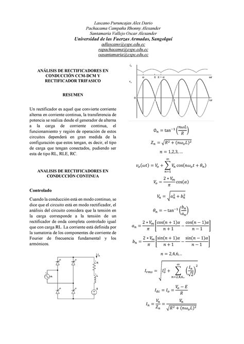 Rectificador De Onda Completa An Lisis De Rectificadores En