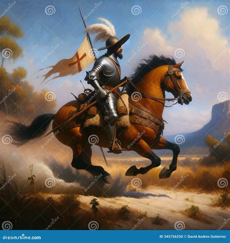 Discovery Of America By Christopher Columbus. A Man Aboard A Boat On
