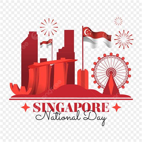 singapore national day png picture red building flag singapore