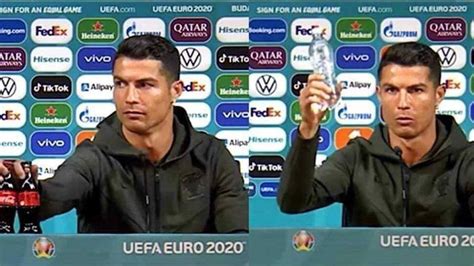 Drink Water Cristiano Ronaldo Removes Cola Bottles At Euro 2020