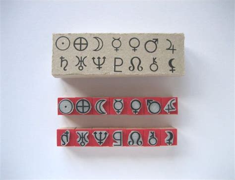 PLANETARY SYMBOLS Stamps. Astrology Symbols Stamps. Planets - Etsy | Planetary symbols ...