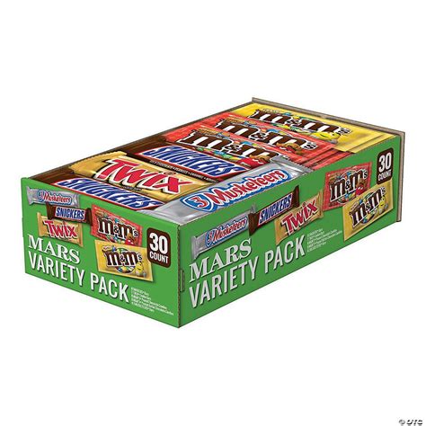 Mars Chocolate Full Size Candy Bars Variety Pack 30 Count Box