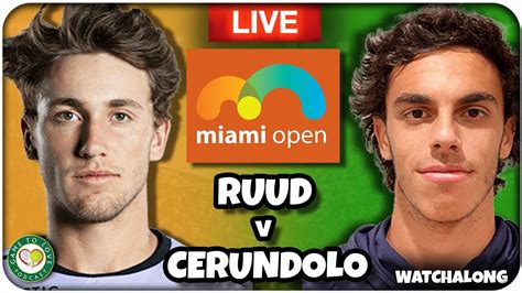 Ruud Vs Cerundolo Atp Miami Open Semi Final Live Tennis Gtl