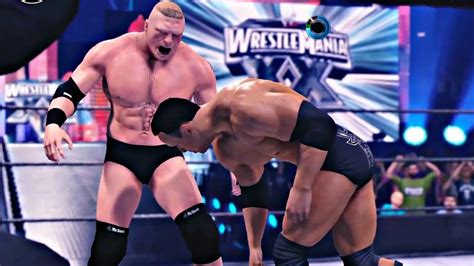 The Rock Vs Brock Lesnar Wwe Championship Match Gameplay At