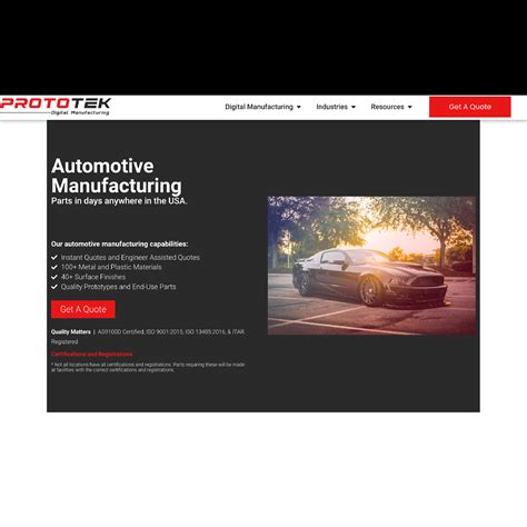 Automotive Manufacturing Prototek Digital Manufacturing