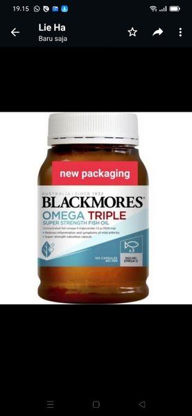 Jual Blackmores Odourless Omega Triple Omega 3 Super Strength Fish Oil