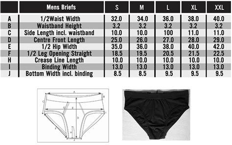 Men Underwear Size Chart | Portal.posgradount.edu.pe