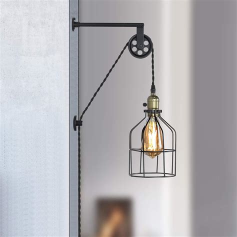 Wandlampe Industrial E27 Fassung Vintage Retro Mit Schalter Kabel Und