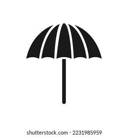 Umbrella Icon Silhouette Design Template Vector Stock Vector Royalty