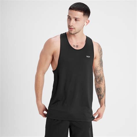 MP Men S Velocity Stringer Tank Top Black MYPROTEIN