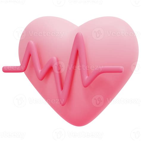 Heartbeat 3d Render Icon Illustration 11652350 Png