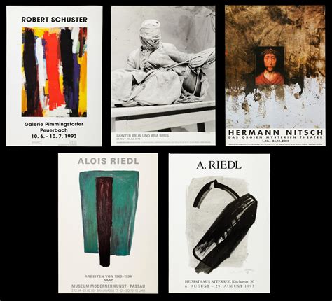 Plakate Von Alois Riedl G Nter Brus Hermann Nitsch Robert Schuster