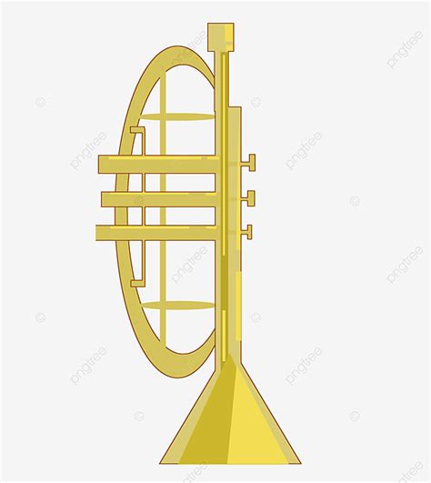 Beautiful Golden Trumpet Illustration Trumpet Clipart Trumpet Gold