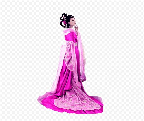 Retrato Rosa Ropa Hanfu Animaci N Vestido Magenta Ropa Formal Png