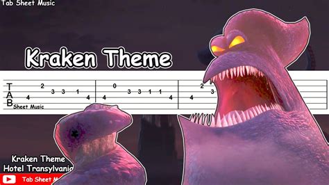 Hotel Transylvania 3 Kraken Theme Guitar Tutorial Tab Sheet Music