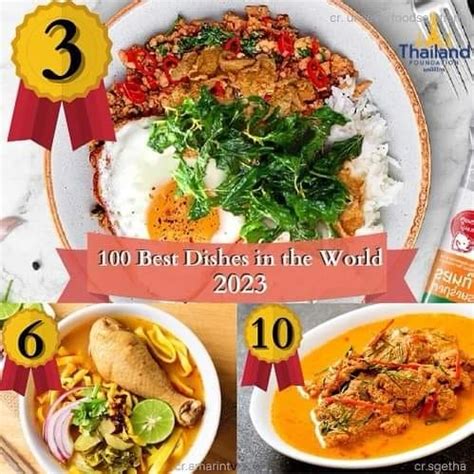 TasteAtlas #tasteatlas2023 unveiled the “100 Best Dishes in the World” of 2023 in which 3 Thai ...