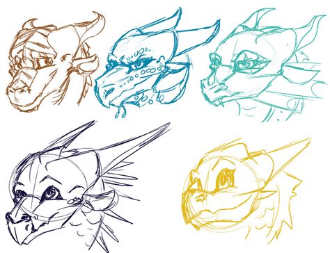 [WoF] Dragonet Sketches by Mollish on DeviantArt