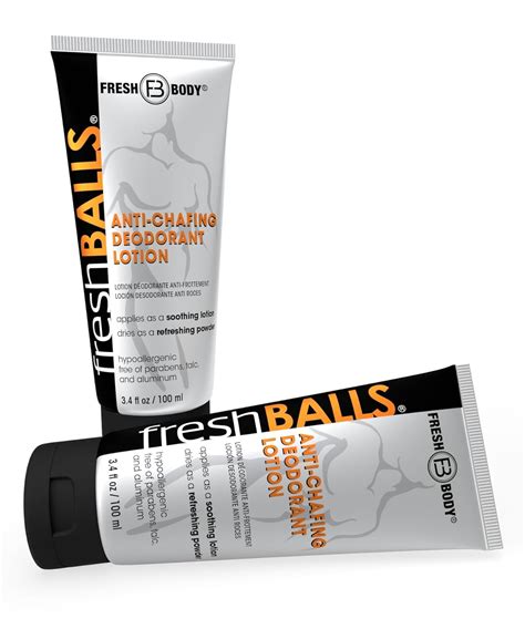 Fresh Balls Lotion 34 Fl Oz 2 Pack Mens Anti Chafing Cream To Powder Ball Deodorant And