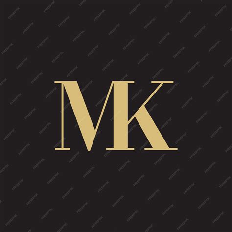 Premium Vector Mk Letter Logo Monogram M And K Monogram Design Mk