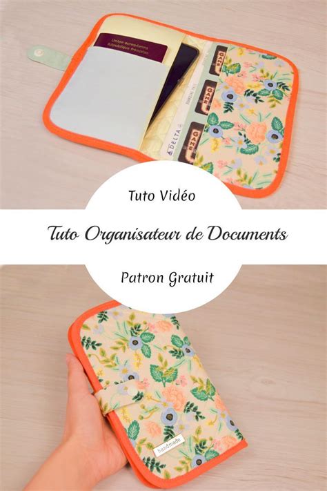 Comment Coudre Un Organisateur De Documents Patron Gratuit Couture