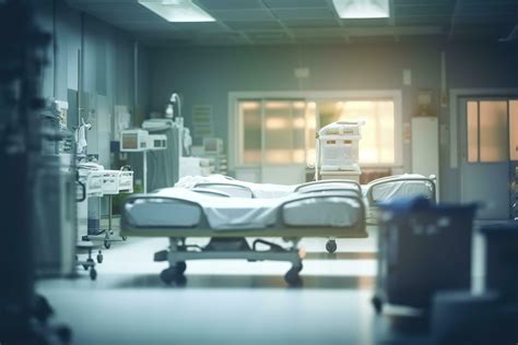 Blurred Hospital Emergency Room, Abstract Medical Background. AI ...