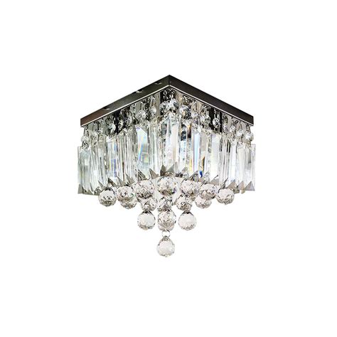 Lustre Plafon Cristal Legitimo Veux Life 20x20cm Salas Quartos No Shoptime