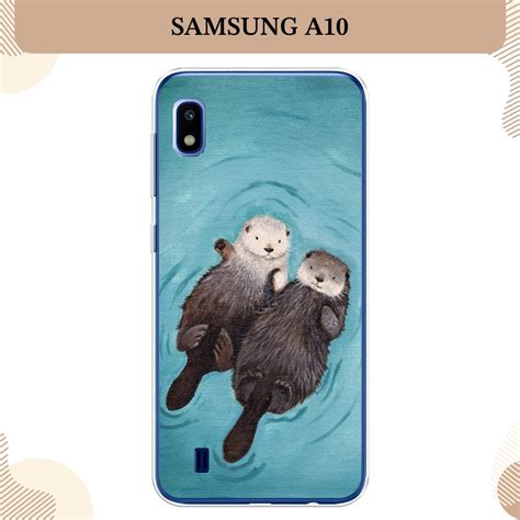 Силиконовый чехол на Samsung Galaxy A10 / Самсунг А10 Парочка бобров ...