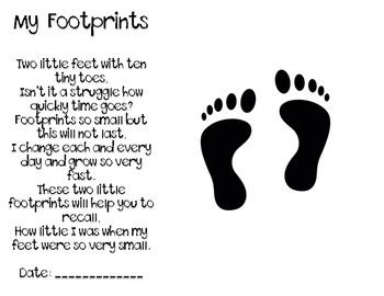 Handprint Footprint Poem Gift For Families By The Laminating Co Teacher