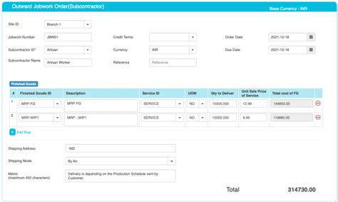 Best way to make Subcontracting Job Work Order - ACTouch ERP Software 