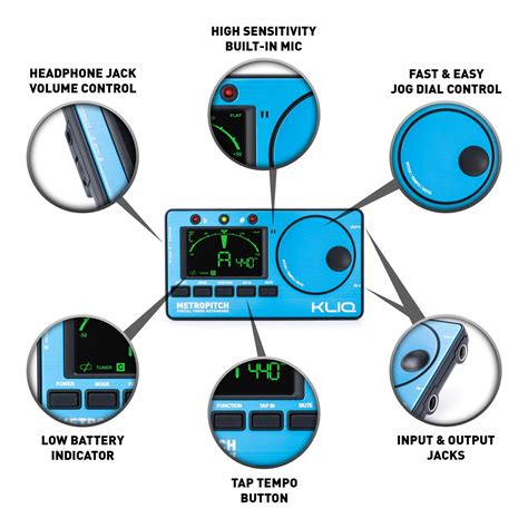 MetroPitch - Digital Metronome Tuner For All Instruments, BLUE - KLIQ ...