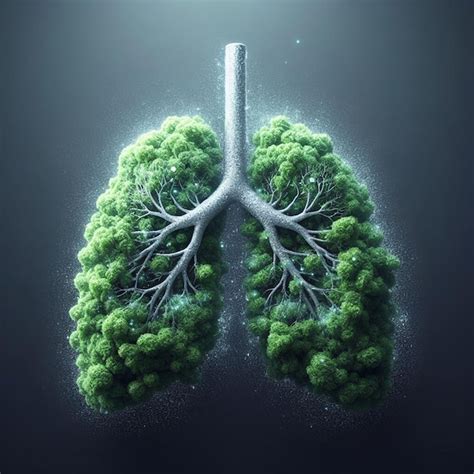 Premium Ai Image A Lung Made Of Trees Filled With