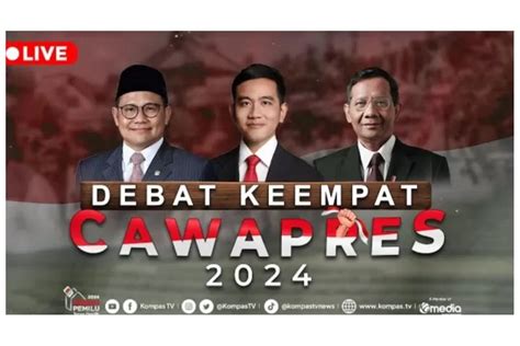 Link Live Streaming Debat Keempat Cawapres Pilpres Minggu