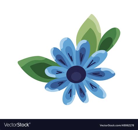 Flower blue Royalty Free Vector Image - VectorStock