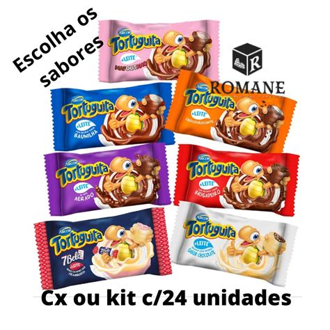 Caixa De Chocolate Tortuguita Arcor C 24 Unidades Shopee Brasil