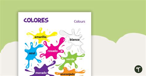 Colours - Spanish Language Poster | Teach Starter