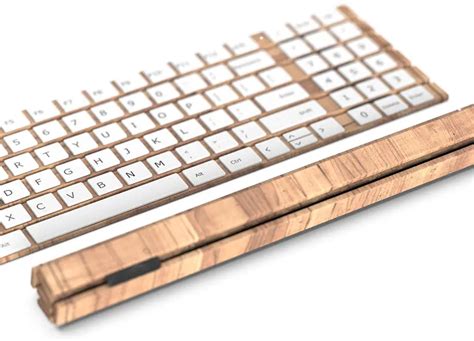 Bamboo Slips Keyboard Portable Wooden Keyboard Concept Rolls Up Into A Stick Tuvie Design