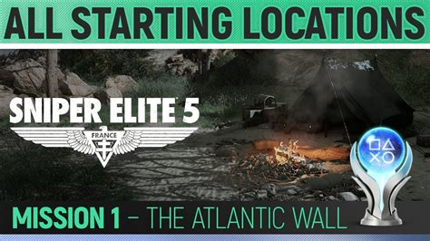 Sniper Elite Mission All Starting Locations The Atlantic Wall