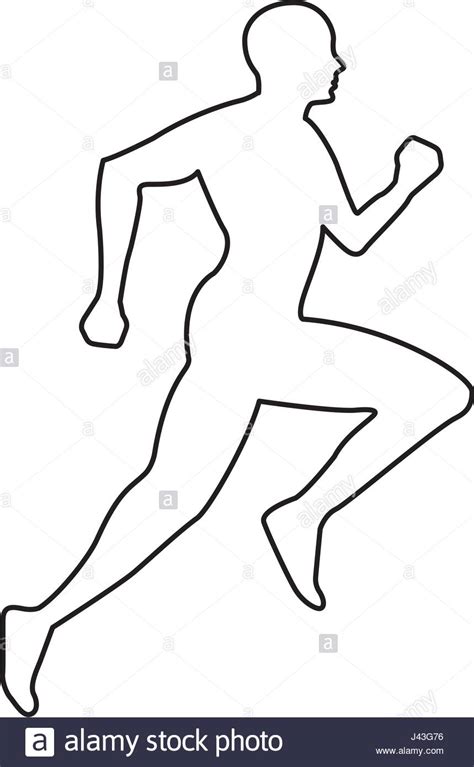 silhouette athlete running icon Stock Vector Image & Art - Alamy