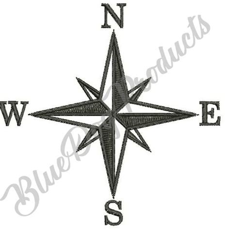 Nautical Compass Embroidery Design Seaside Machine Embroidery Etsy