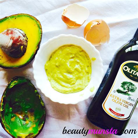 Avocado Egg And Olive Oil Hair Mask For Hair Growth And Shine Beautymunsta