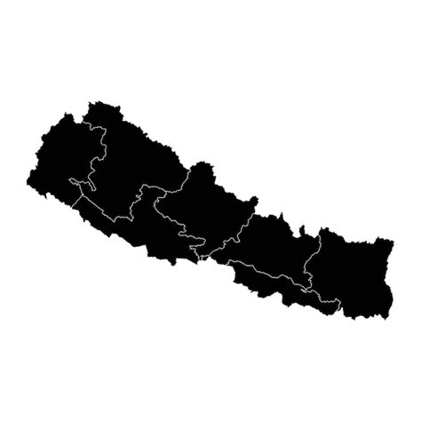 Premium Vector Nepal Map With Administrative Divisions Vector