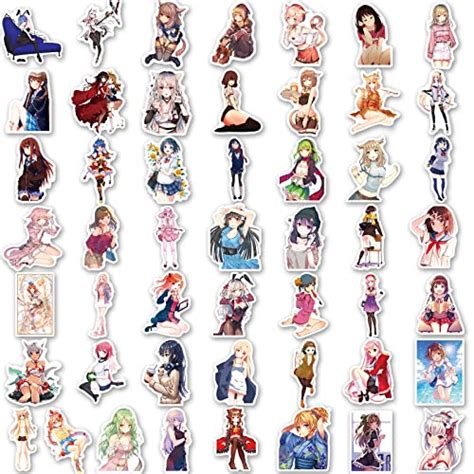 Pcs Sexy Anime Girl Stickers Pack Non Naked Lady Stickers Vinyl